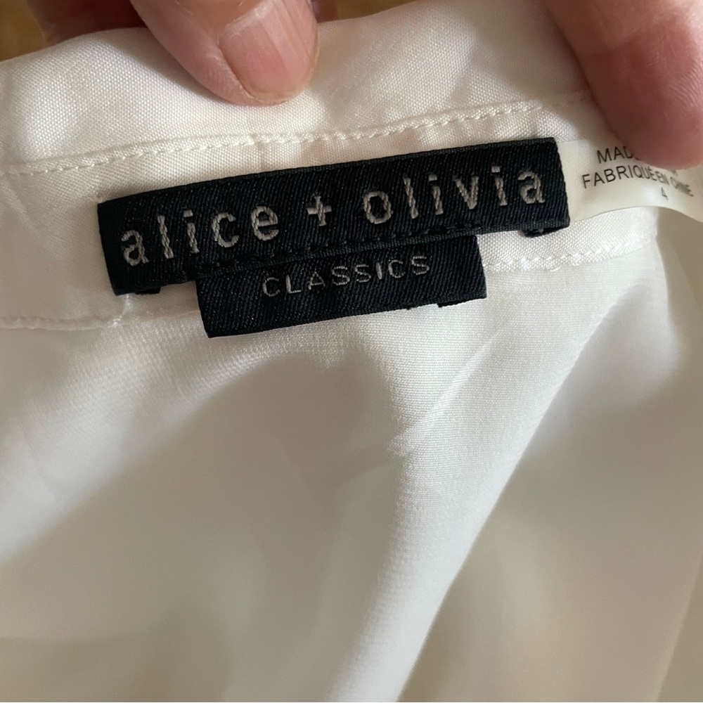 Alice + Olivia Classic long sleeve ruffle mini dress size 4 - Picture 3 of 5